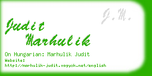 judit marhulik business card